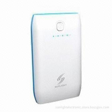 Portable Power Station for iPhone, iPad, Samsung, HTC, with 10000mAh Capacity and LED Indicator